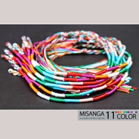 カラフル ミサンガ 足首 アンクレット アクセサリー メール便【一回のご注文100個まで送料220円】 14/ポップカラフル トラベルソムリエ