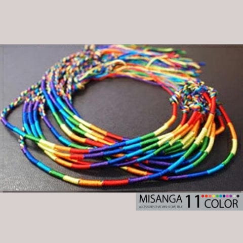カラフル ミサンガ 足首 アンクレット アクセサリー メール便【一回のご注文100個まで送料220円】 6/虹色スマイル トラベルソムリエ