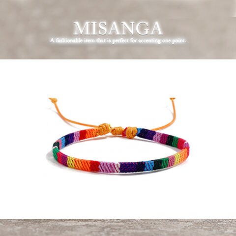 ミサンガ ブレスレット アンクレット アクセサリー メール便【一回のご注文50個まで送料220円】misanga-c 9/ネイティブグリーン トラベルソムリエ