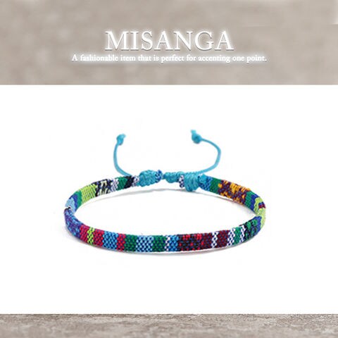 ミサンガ ブレスレット アンクレット アクセサリー メール便【一回のご注文50個まで送料220円】misanga-c 5/ネイティブホワイト トラベルソムリエ