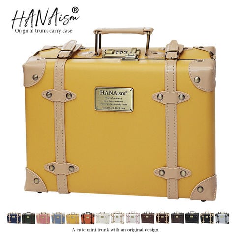 【ハナイズム】 トランク アンティーク ミニバッグ キャリーケース ダイヤルロック HANAism【NN-SQ】 5/イエロー トラベルソムリエ