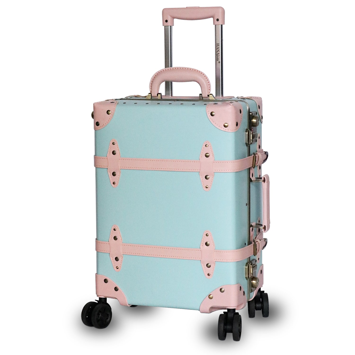 キャリーバッグ 機内持ち込み トランクケース アンティーク スーツケース Sサイズ 18インチ キャリーケース フレームタイプ 小型 アルミフレーム TSAロック かわいい オシャレ HANAism 【ST】 16/スカイ トラベルソムリエ t-s1