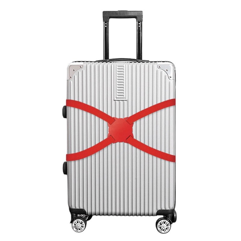 スーツケースベルト キャリーバッグベルト X型 かんたん カラフル おしゃれ メール便送料無料 荷物固定 手荷物ホルダー 簡単取り付け サブバッグ 落下防止 盗難防止 防犯対策 荷崩れ防止 旅行用品 海外旅行 【suitcasebelt01】レッド