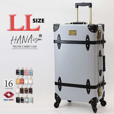 【ハナイズム】 スーツケース LLサイズ キャリーケース キャリーバッグ TSAロック 軽量 大型 トランク 海外 国内 旅行 かわいい 女子旅 HANAism【NN】 15/グレー トラベルソムリエ