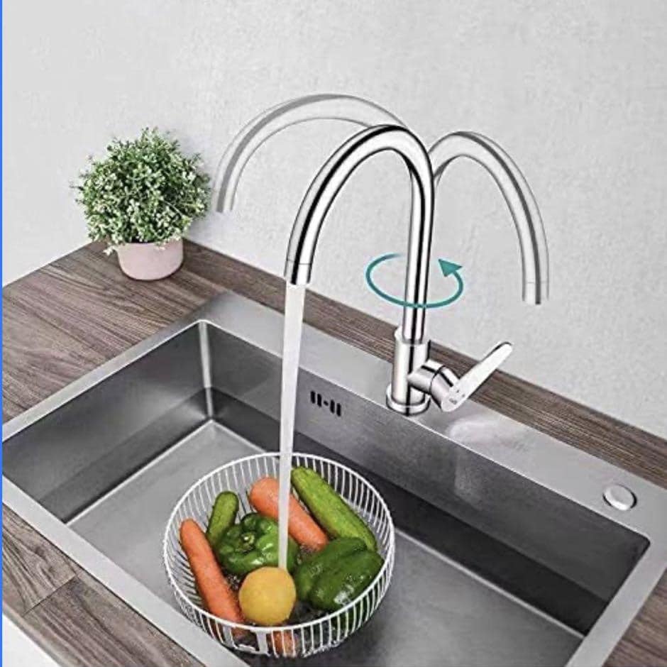 ステンレス 水栓 混合水栓 約3.2-3.5cm開口対応 フレキホース2本付属 家具 送料無料 ※北海道、沖縄県、離島を除く 【ロジ発送】 トラベルソムリエ