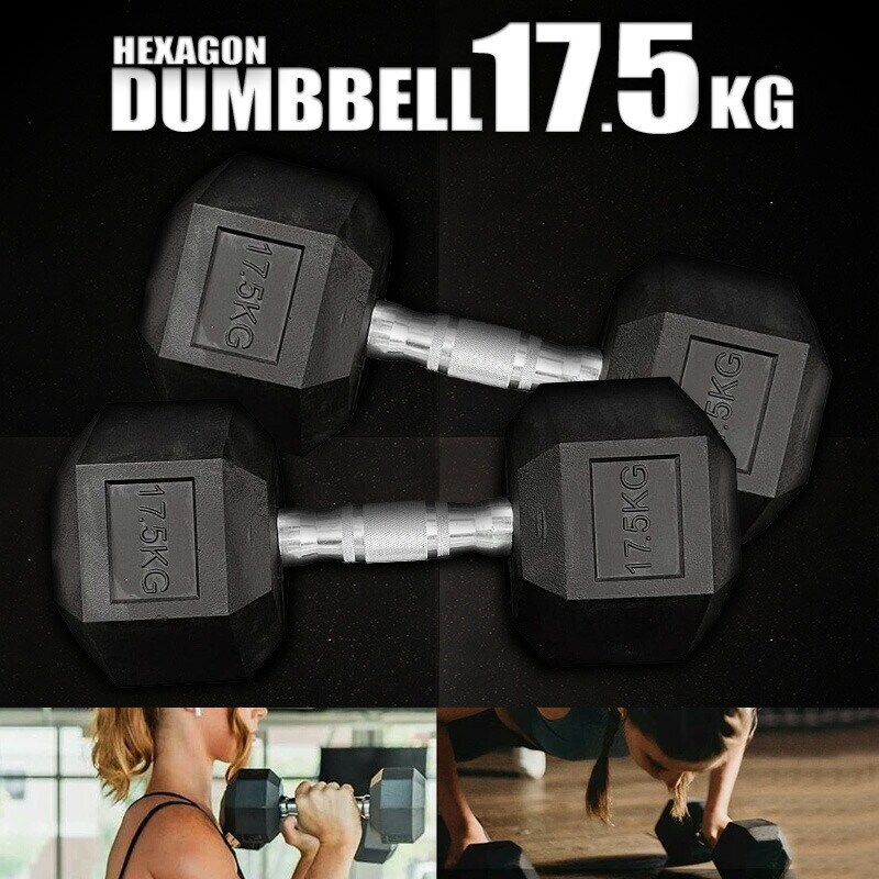 ヘキサゴン ダンベル 約17.5kg 2個 セット 筋トレ トレーニング 送料無料 ※北海道、沖縄県、離島を除く 【ロジ発送】 トラベルソムリエ