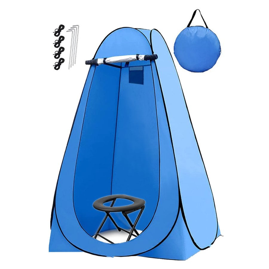 アウトドア ワンタッチテント 着替え 簡易トイレ 送料無料 ※北海道、沖縄県、離島を除く 【ロジ発送】ブルー トラベルソムリエ