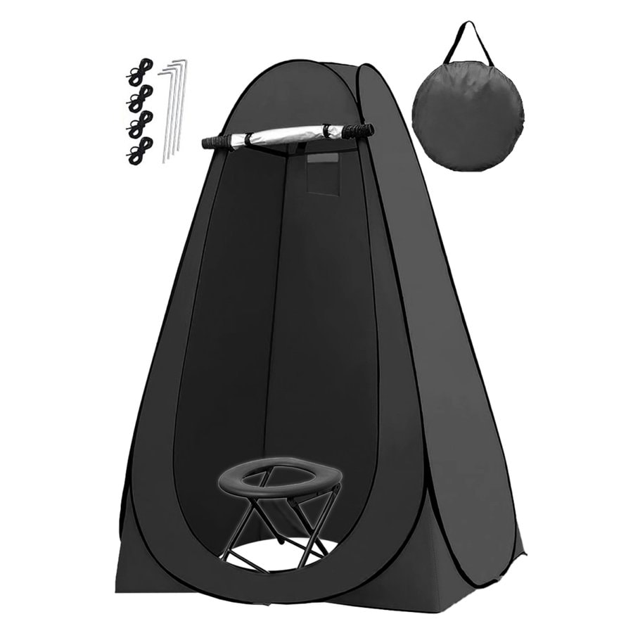 アウトドア ワンタッチテント 着替え 簡易トイレ 送料無料 ※北海道、沖縄県、離島を除く 【ロジ発送】ブラック トラベルソムリエ