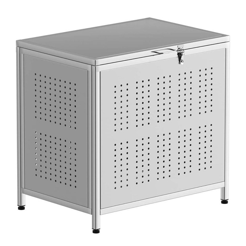 ゴミ箱 約160L 屋外用 ふた付き 組立式 ステンレス 日用品 家具 送料無料 ※北海道、沖縄県、離島を除く 【ロジ発送】 トラベルソムリエ