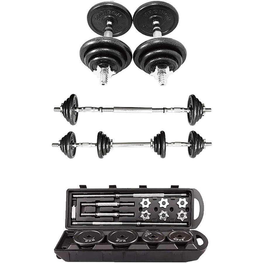 ダンベル 約40kg バーベル 持ち運びケース付き トレーニング 送料無料 ※北海道、沖縄県、離島を除く 【ロジ発送】 トラベルソムリエ