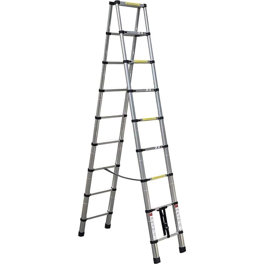 伸縮 脚立 約2.6m×2.6m 耐荷重約150kg アルミ はしご 送料無料 ※北海道、沖縄県、離島を除く 【ロジ発送】 トラベルソムリエ