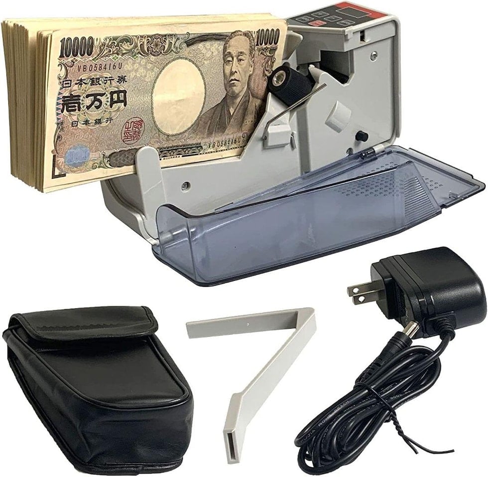 マネーカウンター 電池式 紙幣 卓上用 外貨 金券 (小型) オフィス 店舗 送料無料 ※北海道、沖縄県、離島を除く 【ロジ発送】 トラベルソムリエ