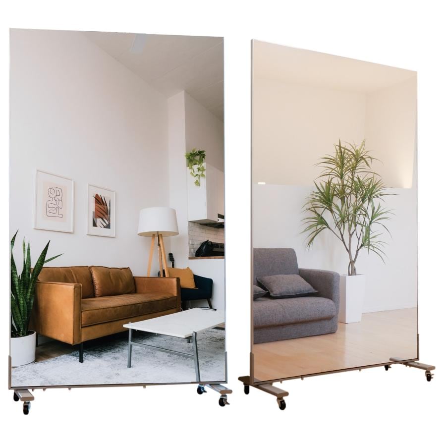 割れない鏡 スタンドミラー 全身鏡 姿見鏡 超軽量 鏡 約幅80×高さ160cm スタンド付き 事務用品 オフィス用品 家具 送料無料 ※北海道、沖縄県、離島を除く 【ロジ発送】ブラック トラベルソムリエ