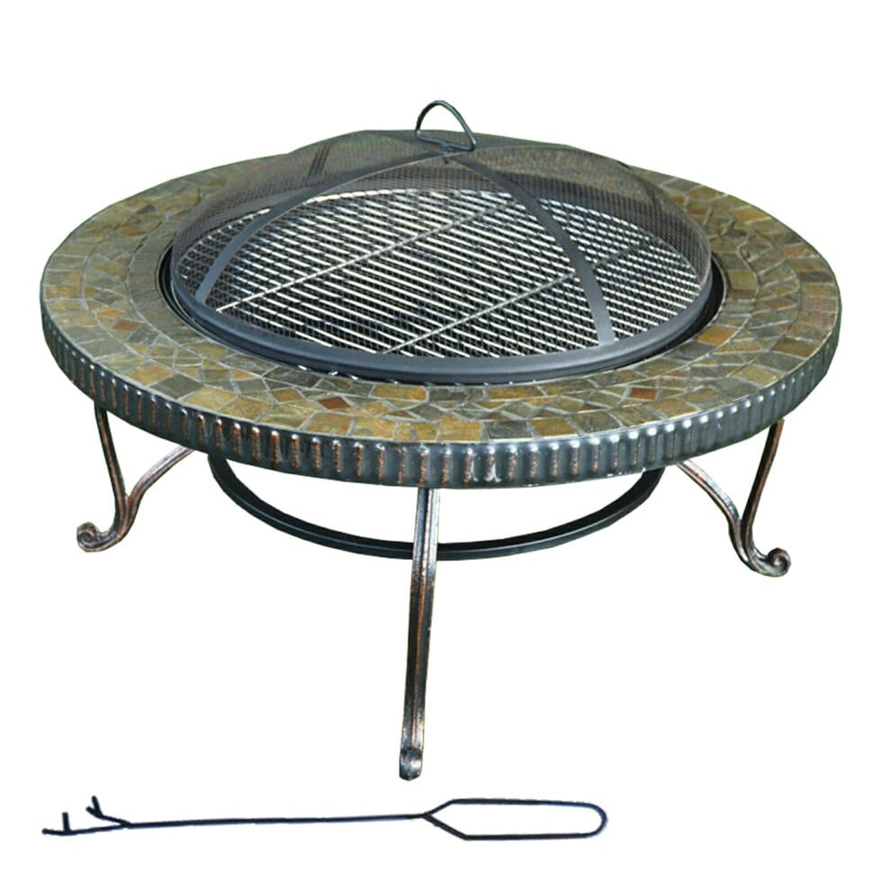 アウトドア ファイヤーピットテーブル 囲炉裏 丸形 焚火台 BBQ 送料無料 ※北海道、沖縄県、離島を除く 【ロジ発送】 トラベルソムリエ