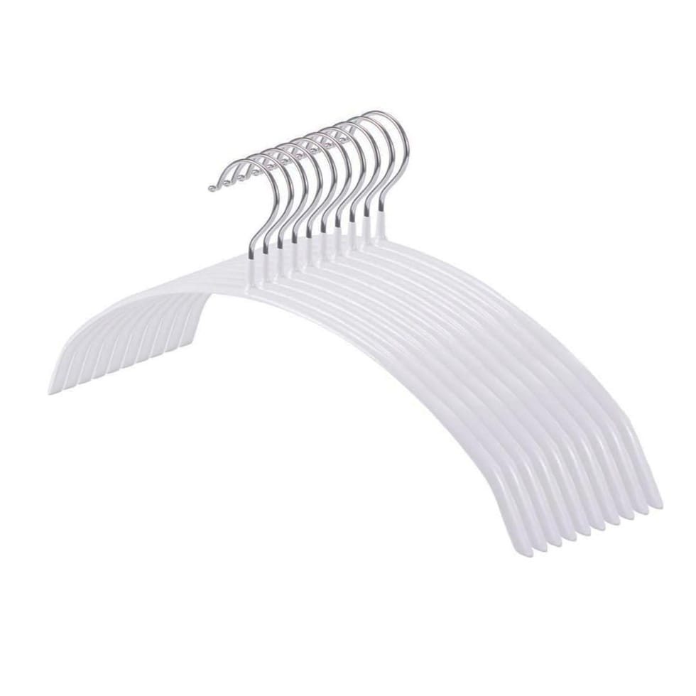 【10本】すべらない ハンガー 滑らない かたくずれ防止 回転フック 衣類収納 家具 送料無料 ※北海道、沖縄県、離島を除く 【ロジ発送】ホワイト トラベルソムリエ