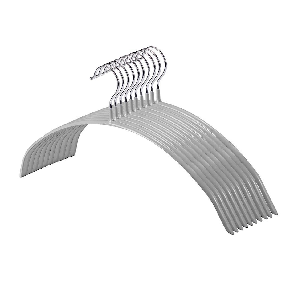 【10本】すべらない ハンガー 滑らない かたくずれ防止 回転フック 衣類収納 家具 送料無料 ※北海道、沖縄県、離島を除く 【ロジ発送】グレー トラベルソムリエ