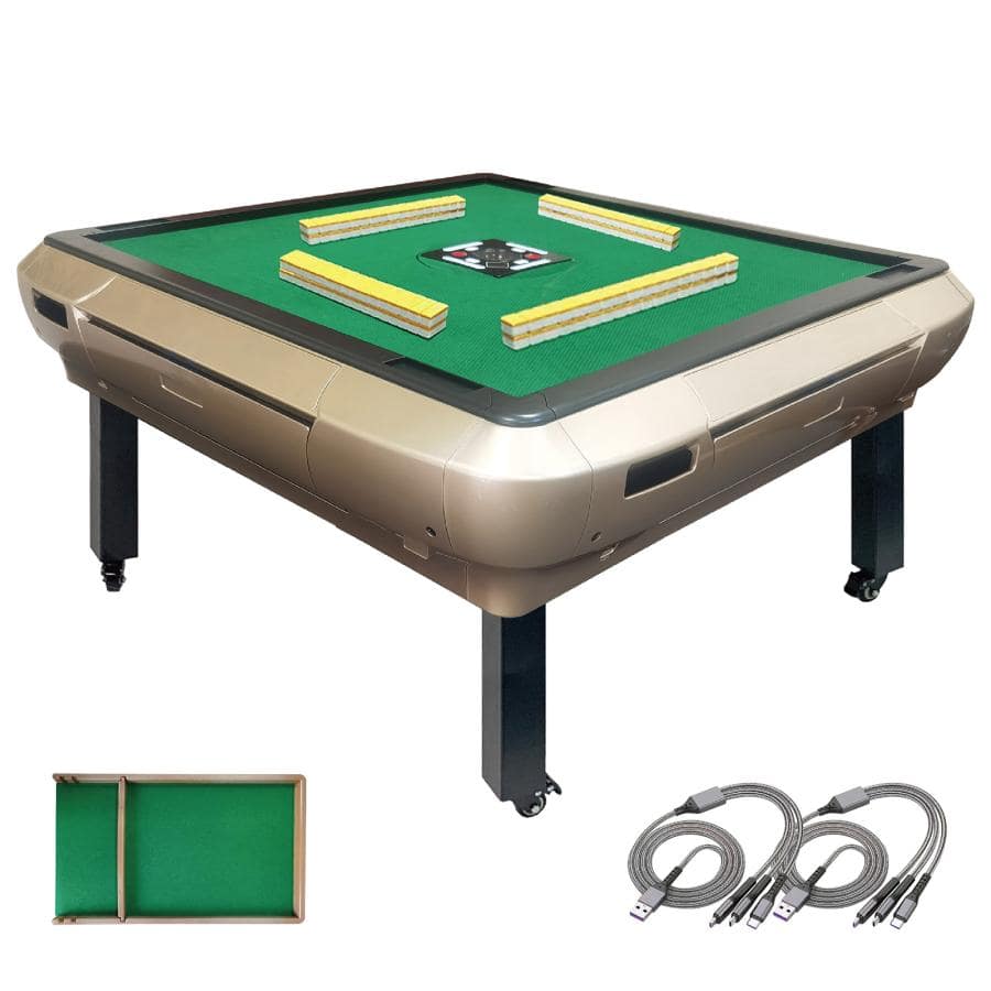 全自動麻雀卓 麻雀卓 麻雀台 静音 家庭用 マージャン卓 マージャン 麻雀 ハーフレッグ スポーツ用具 送料無料 ※北海道、沖縄県、離島を除く【ロジ発送】ゴールド(33mm) トラベルソムリエ