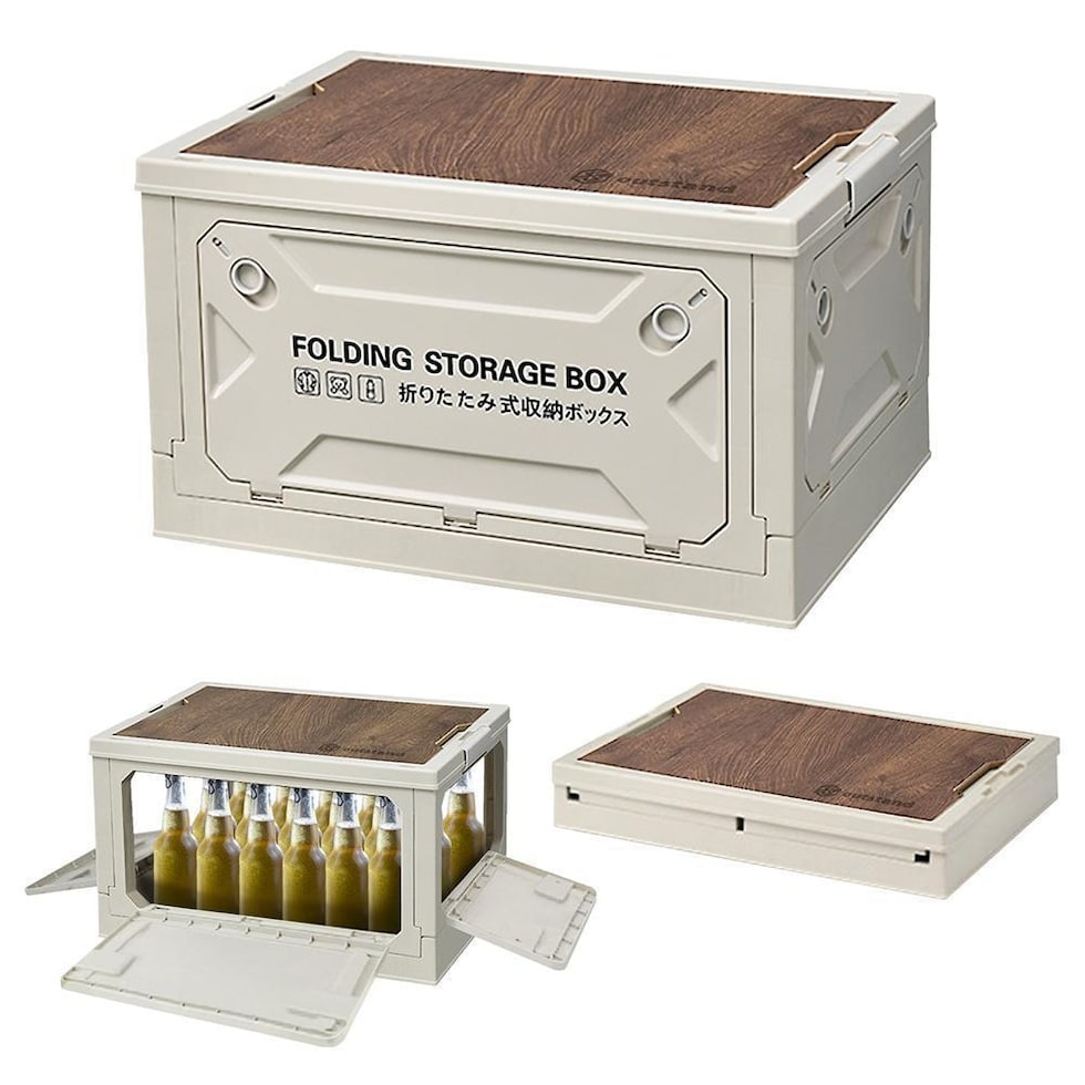 アウトドア 収納ボックス タイヤ付 折りたたみボックス 収納ケース 送料無料 ※北海道、沖縄県、離島を除く 【ロジ発送】ホワイト トラベルソムリエ