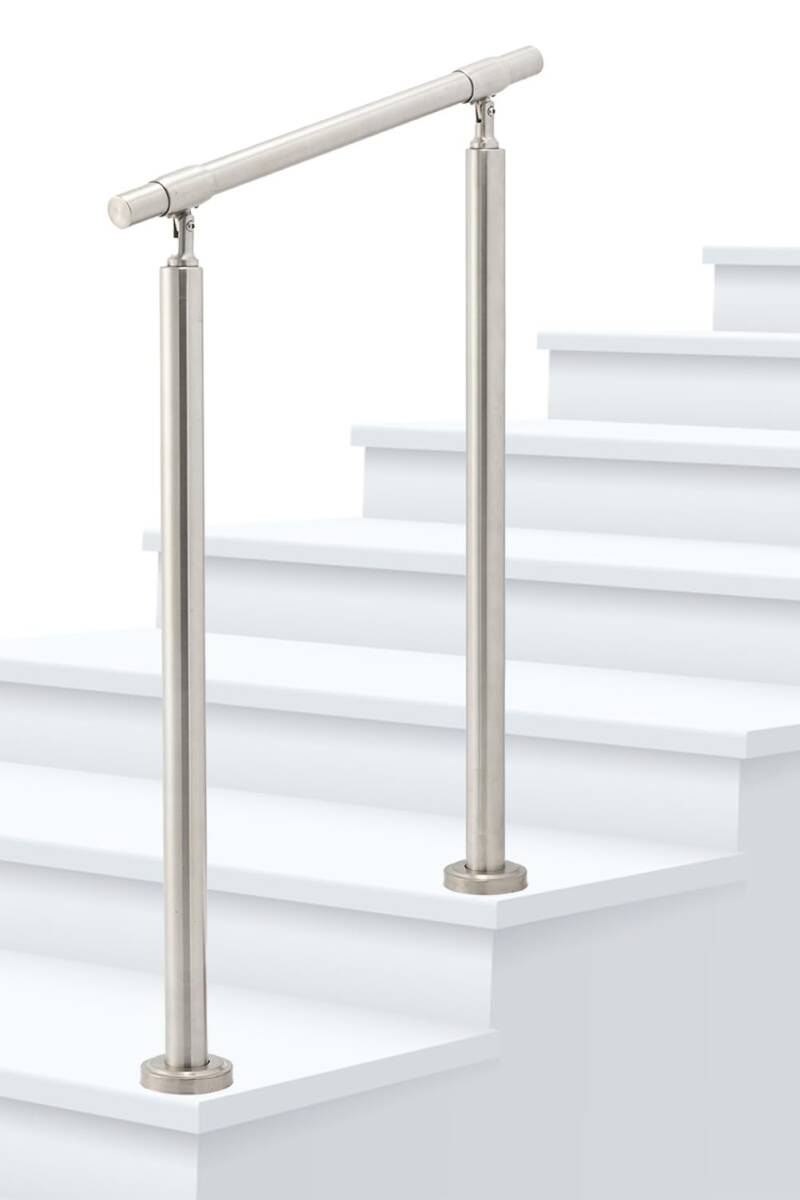 手すり 手摺 304ステンレス鋼採用屋外 角度調整可能　屋内 階段 DIY 玄関  耐荷重約200kg グリップ直径約32ミリ 日用品 送料無料 ※北海道、沖縄県、離島を除く 【ロジ発送】 トラベルソムリエ
