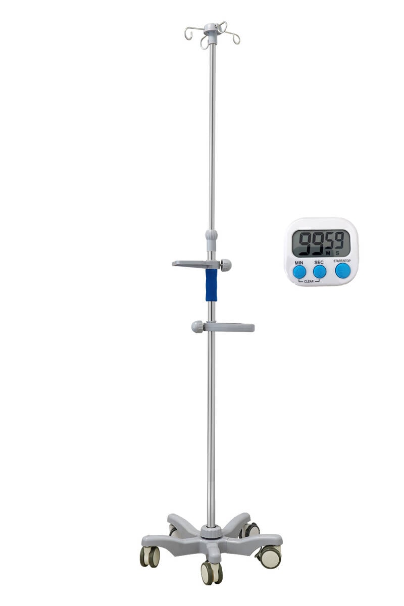 点滴スタンド 点滴台 ivスタンド 点滴棒 点滴台スタンド 高さ調節可能 約110-200cm タイマー付き 自宅 介護  日用品 オフィス 送料無料 ※北海道、沖縄県、離島を除く 【ロジ発送】 トラベルソムリエ