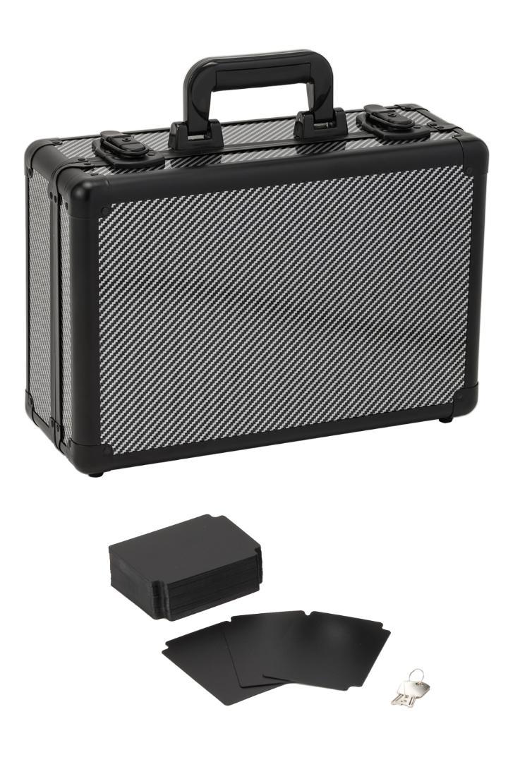 トレーディングカード ケース カードケース トレカ専用ケース 鍵付き 最大2800枚 セパレーター40枚付属 玩具 送料無料 ※北海道、沖縄県、離島を除く 【ロジ発送】 カーボンブラック トラベルソムリエ