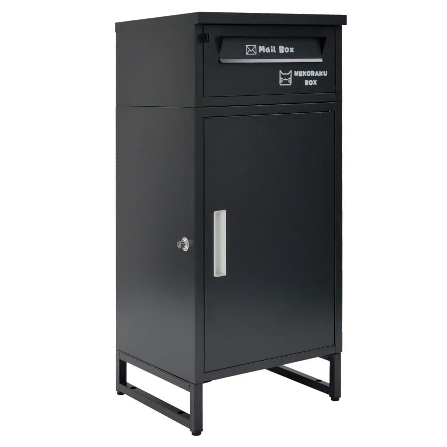 宅配ボックス 戸建 ポスト一体型 屋外 大容量 大型 後付け 防水 置き配 ネコラクボックス 置き配ボックス NR-104 家具 送料無料 ※北海道、沖縄県、離島を除く 【ロジ発送】 NR104ブラック トラベルソムリエ