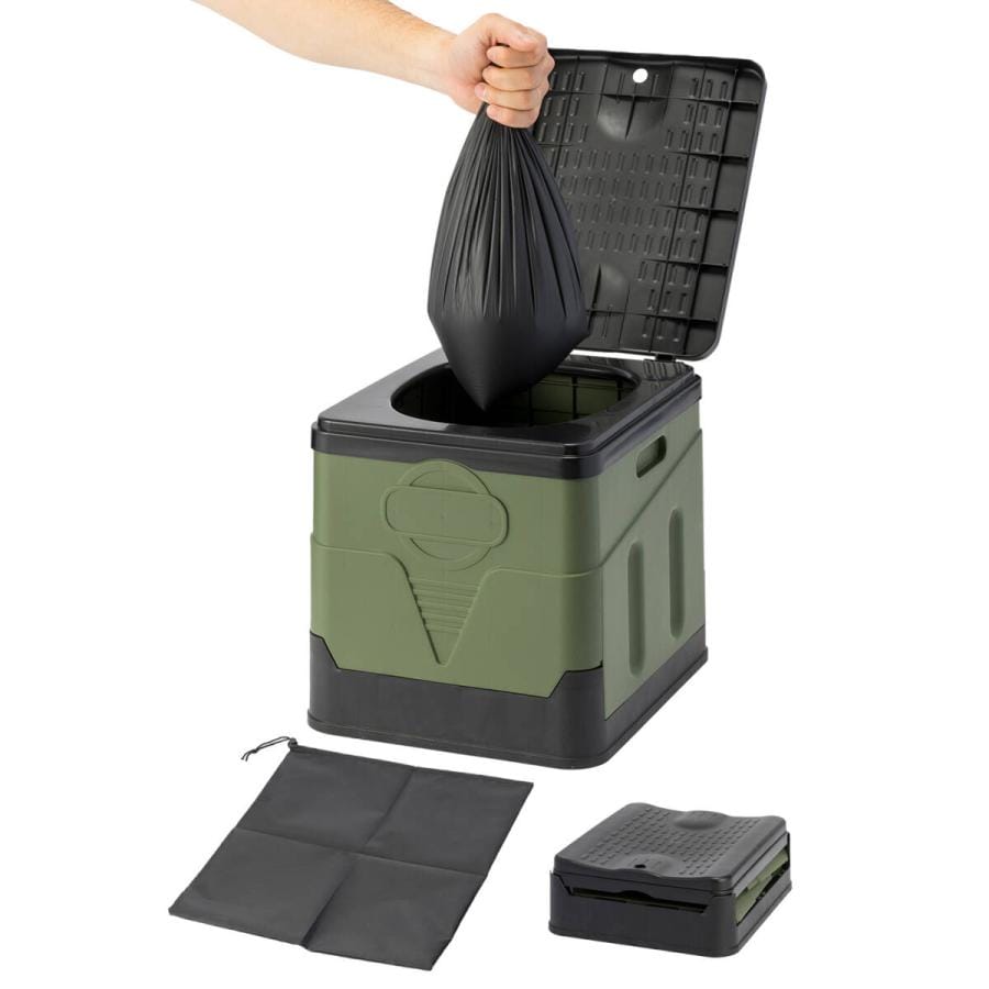 トイレ 簡易トイレ ポータブルトイレ 携帯トイレ 防災 トイレ 緊急トイレ 折りたたみ 非常用 災害用 防災グッズ 災害対策 防災用品 排便袋付き 日用品 地震対策 避難用品 日用品 送料無料 ※北海道、沖縄県、離島を除く 【ロジ発送】 グリーン トラベルソムリエ