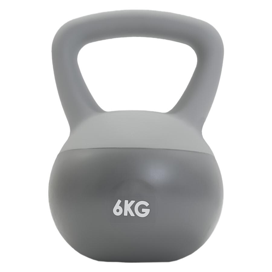 ケトルベル 6kg ソフトケトルベル ダンベル 鉄アレイ 筋トレ ダイエット 筋力トレーニング 体力アップ 送料無料 ※北海道、沖縄県、離島を除く【ロジ発送】グレー トラベルソムリエ