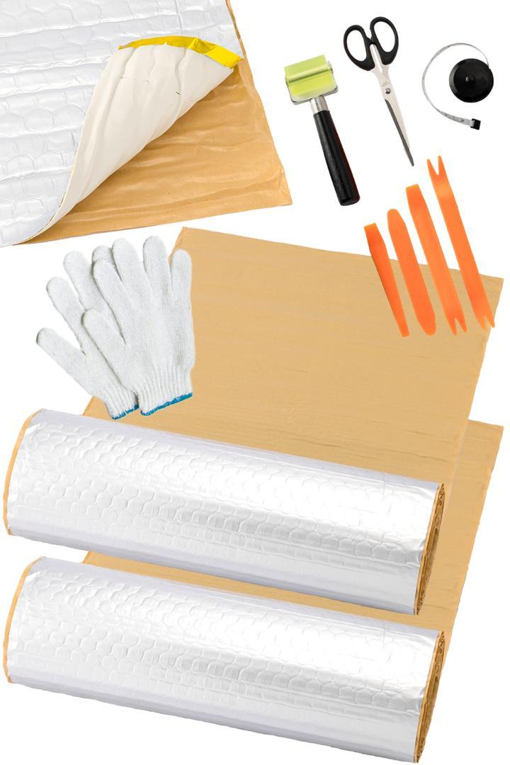 デッドニング デッドニングシート 吸音 耐熱性 耐寒性 デッドニング制振シート 施工キット【国際認証品】 補修   【2ロール】 送料無料 ※北海道、沖縄県、離島を除く 【ロジ発送】ライトブルー トラベルソムリエ