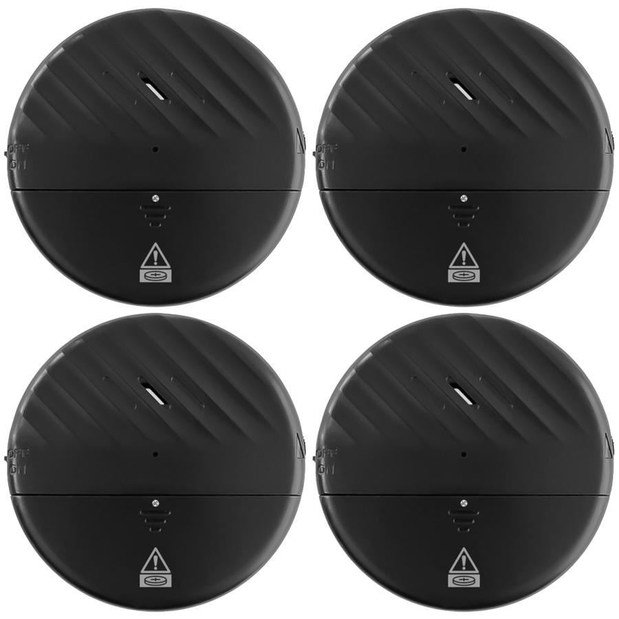 防犯アラーム 防犯ブザー 衝撃検知 振動 窓 衝撃 ドア センサー 窓用 家用 大音量 ワイヤレス 防犯センサー 日用品 【4個セット】送料無料 ※北海道、沖縄県、離島を除く 【ロジ発送】ブラック トラベルソムリエ