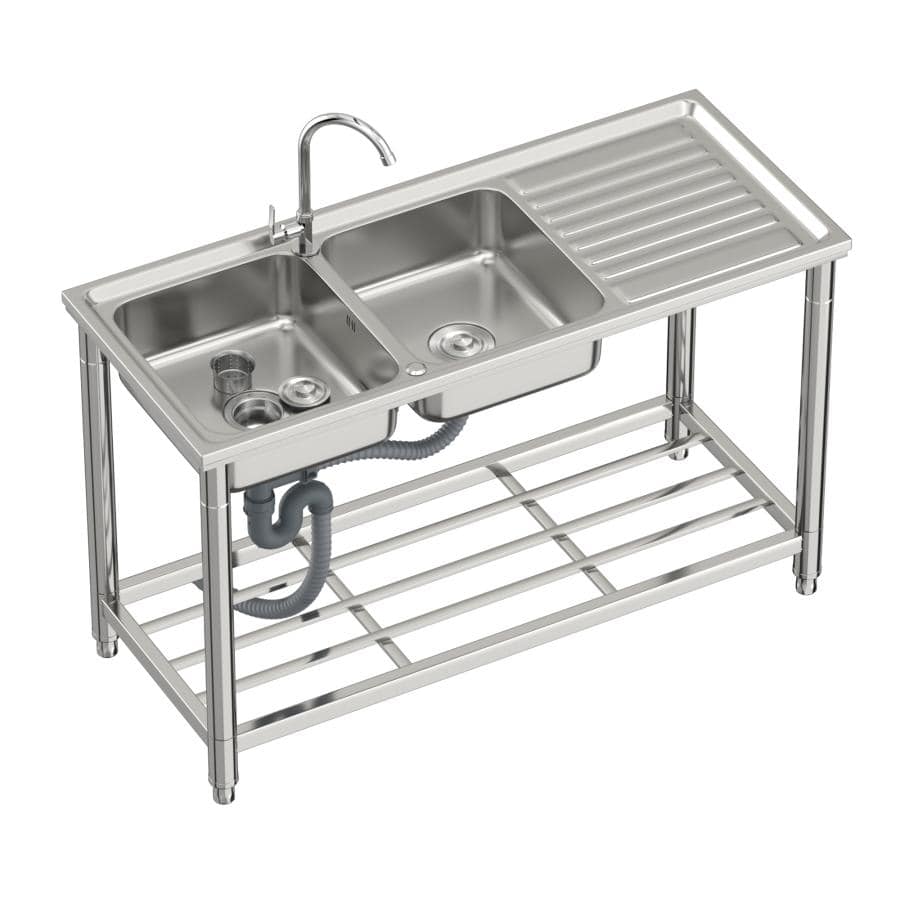 ステンレス 簡易 流し台 蛇口水栓付き 屋外 簡易式 シンク ガーデンシンク 送料無料 ※北海道、沖縄県、離島を除く 【ロジ発送】 トラベルソムリエ