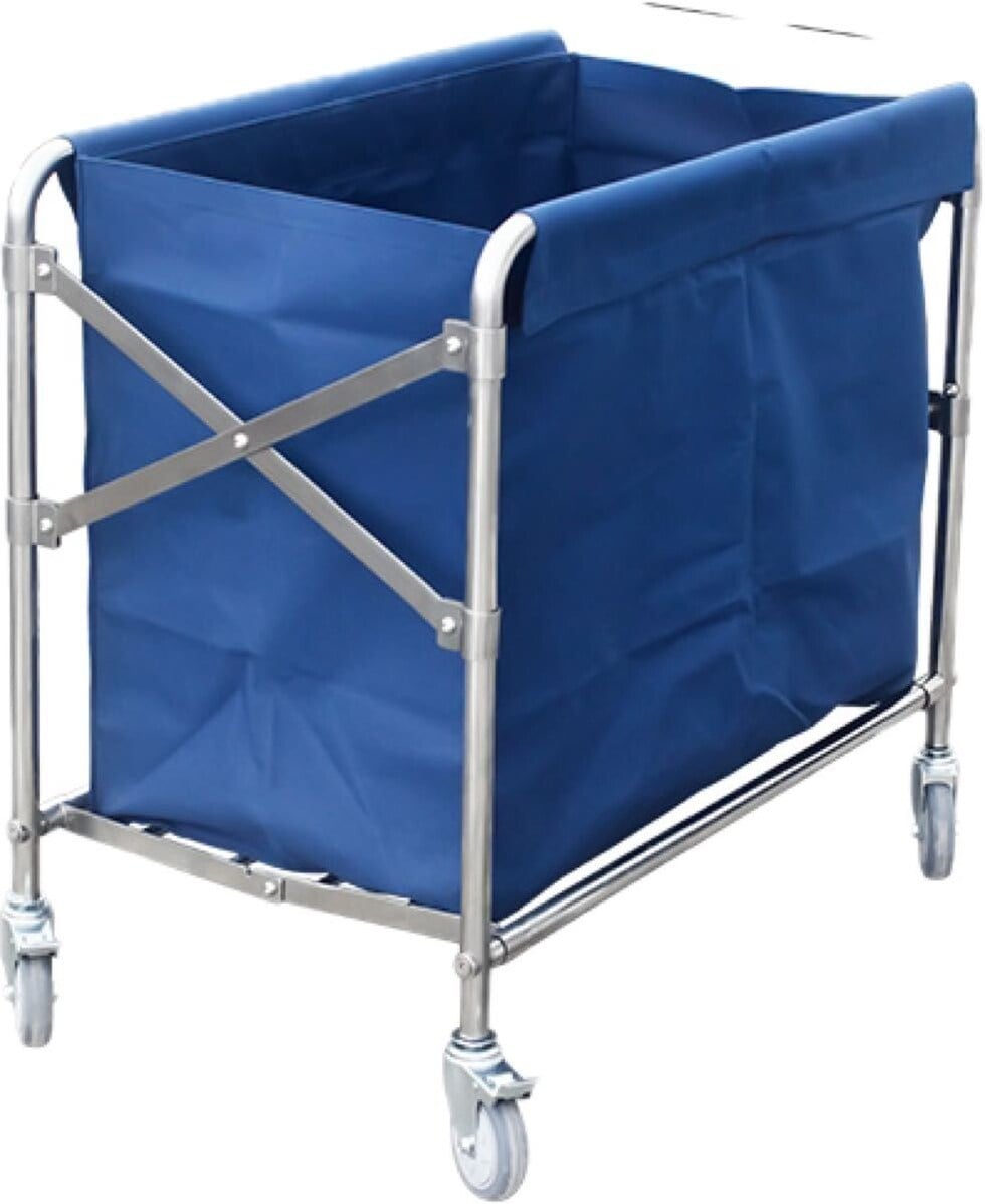 リネンカート 清掃カート 台車 折りたたみ式 洗濯物用 かご台車 負荷約200kg 送料無料 ※北海道、沖縄県、離島を除く 【ロジ発送】 トラベルソムリエ