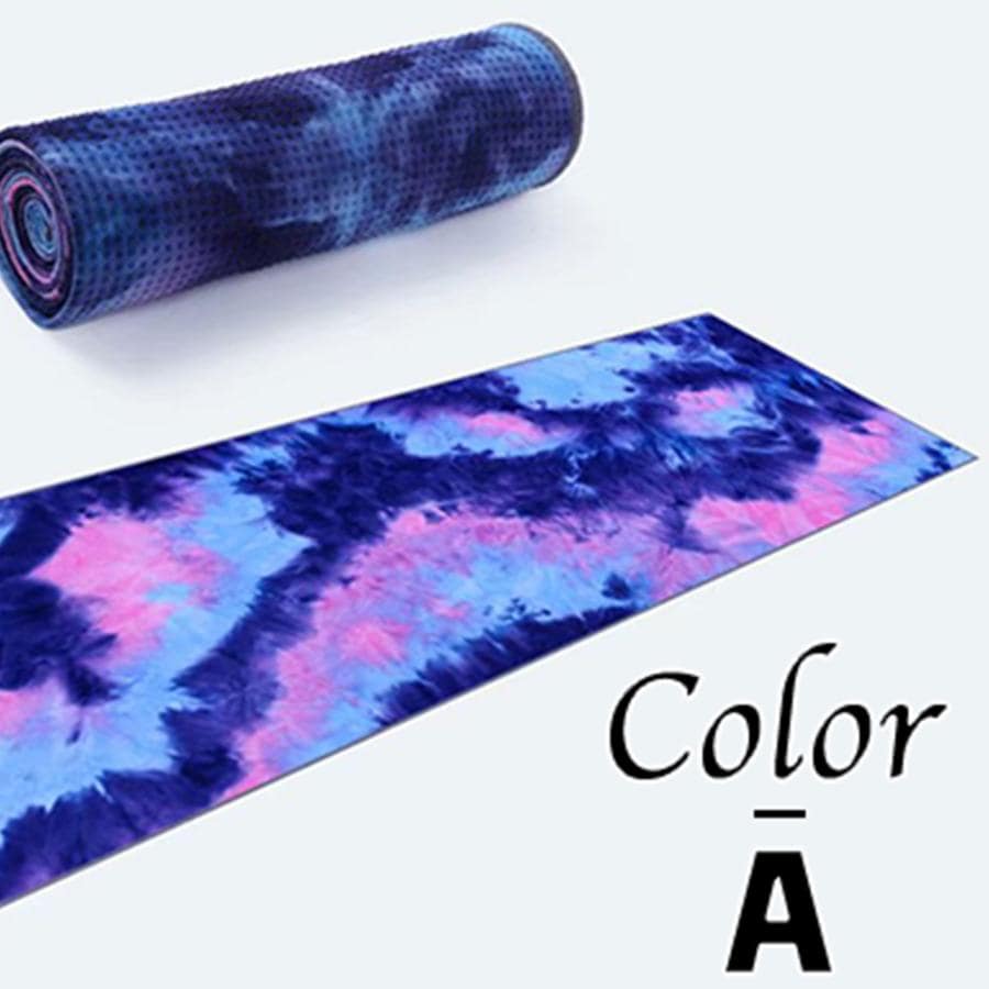 ヨガタオル 収納ケース付き タイダイ 滑り止め 洗える 約98cm ヨガ おしゃれ 速乾 吸収 大判 体操 送料無料 ※北海道、沖縄県、離島を除く 【ロジ発送】A トラベルソムリエ