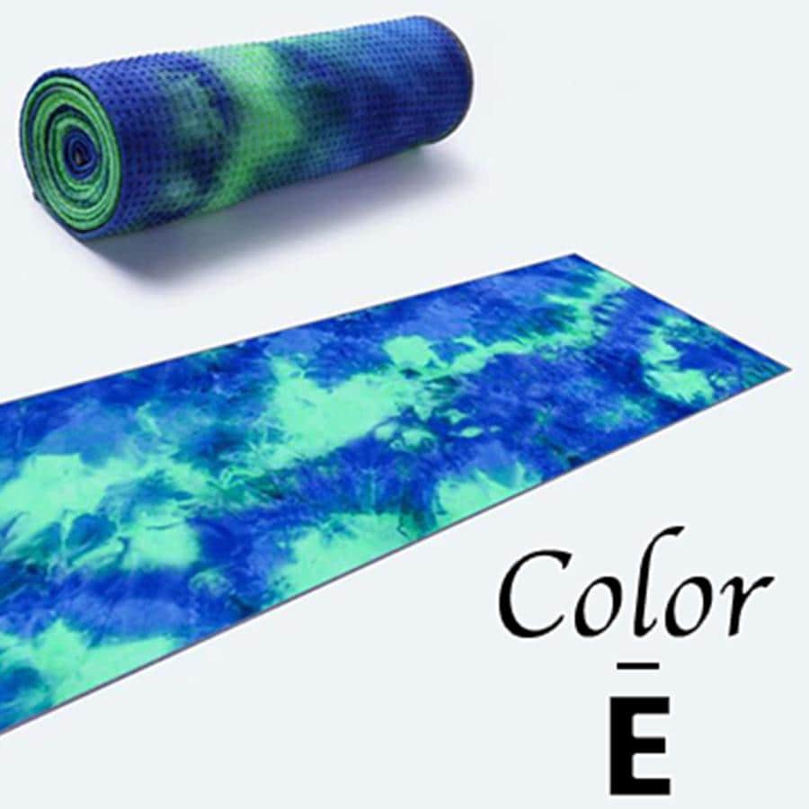 ヨガタオル 収納ケース付き タイダイ 滑り止め 洗える 約98cm ヨガ おしゃれ 速乾 吸収 大判 体操 送料無料 ※北海道、沖縄県、離島を除く 【ロジ発送】E トラベルソムリエ