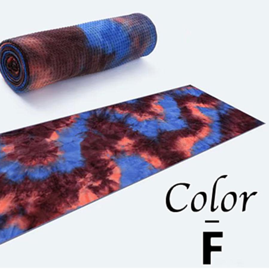 ヨガタオル 収納ケース付き タイダイ 滑り止め 洗える 約98cm ヨガ おしゃれ 速乾 吸収 大判 体操 送料無料 ※北海道、沖縄県、離島を除く 【ロジ発送】F トラベルソムリエ