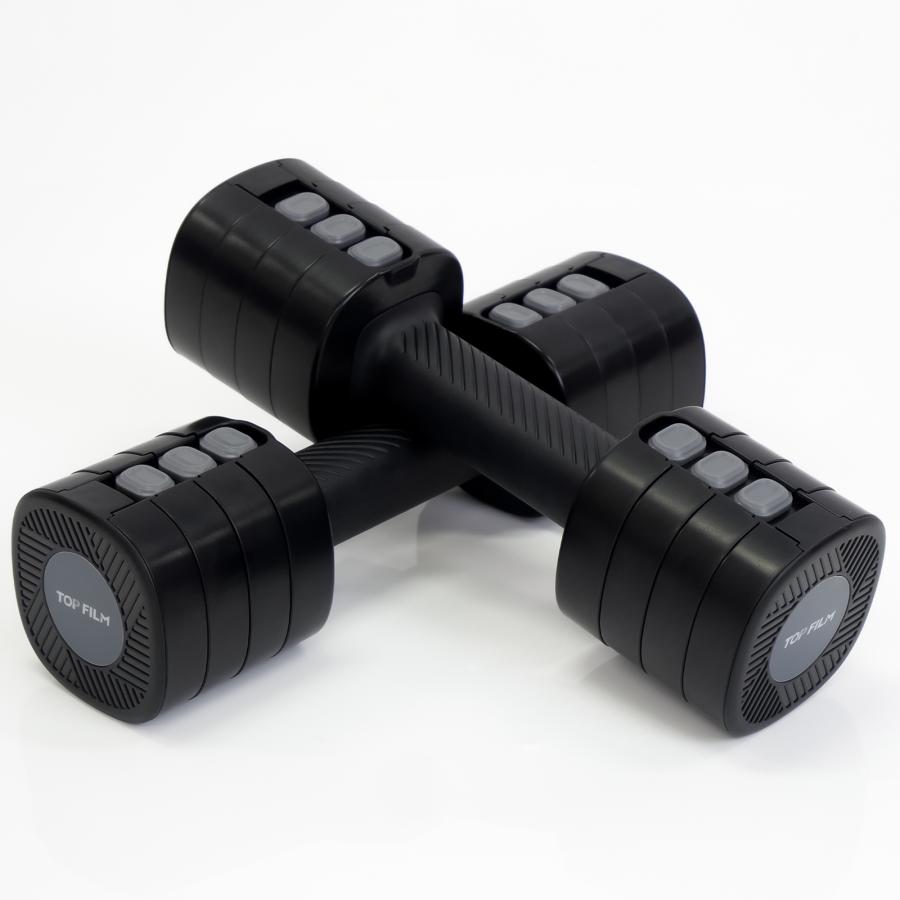 可変式 ダンベル 5kg(2.5kg×2個) 筋トレ ダイエット 筋力トレーニング 体力アップ 送料無料 ※北海道、沖縄県、離島を除く 【ロジ発送】ブラック トラベルソムリエ