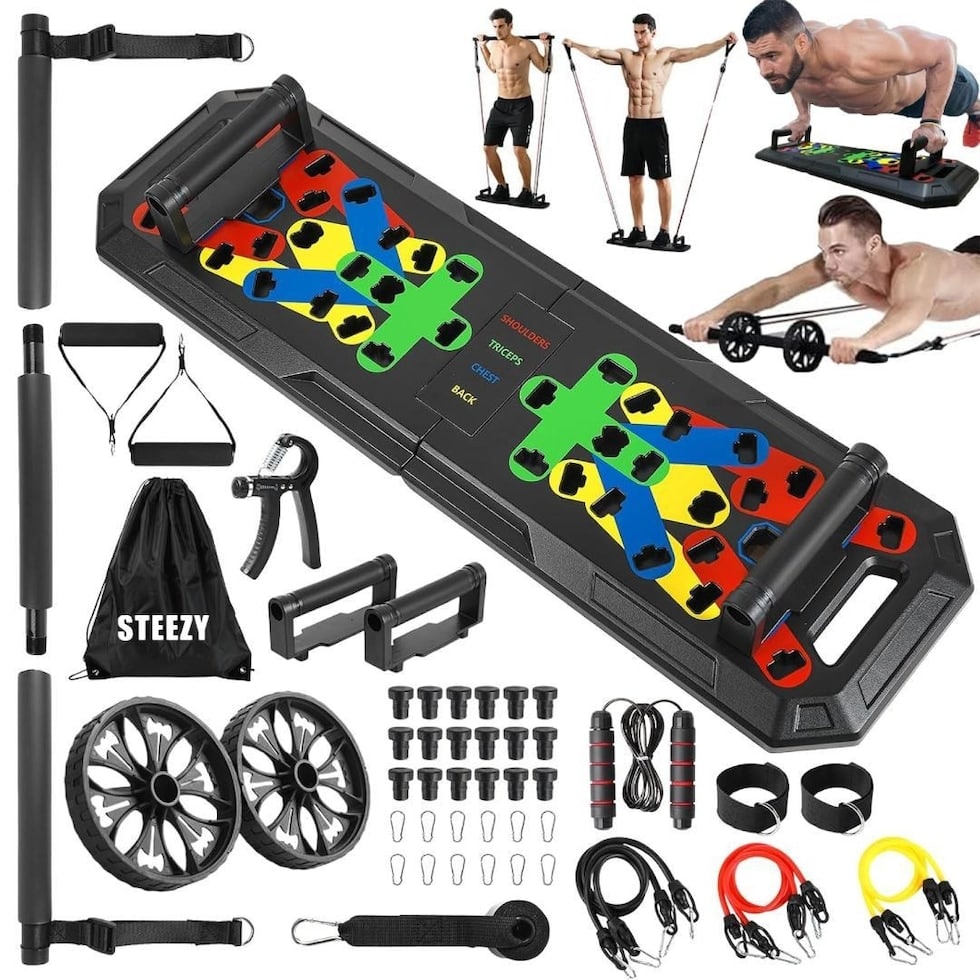 エクササイズボード 腕立て 腹筋 マルチプッシュアップボード ホームジム オールインワン エクササイズ トレーニング 体幹 筋トレ 握力 縄跳び 室内運動 送料無料 ※北海道、沖縄県、離島を除く 【ロジ発送】 トラベルソムリエ w-tre5