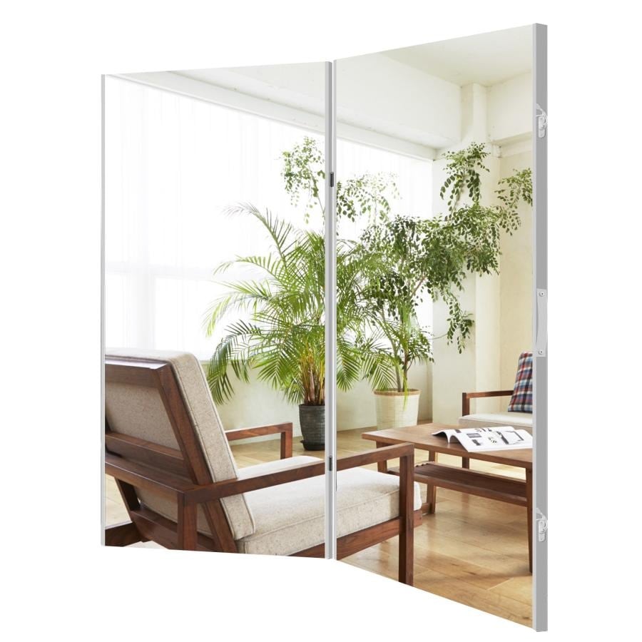割れないミラー フィルムミラー スタジオ鏡 高約160cm×幅約60cm×2枚 折りたたみ 180度 360度展開 全身鏡 姿見 壁掛け 割れない鏡 防災 地震対策 HDフィルム 送料無料 ※北海道、沖縄県、離島を除く 【ロジ発送】 トラベルソムリエ w-mi6