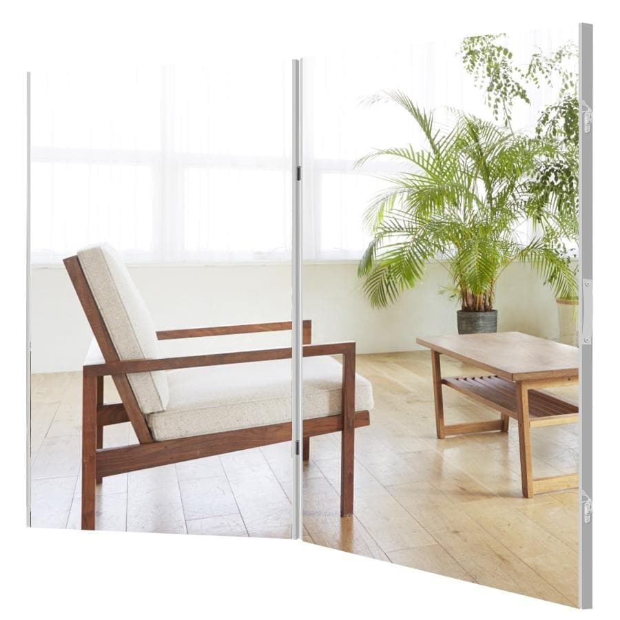 割れないミラー フィルムミラー スタジオ鏡 高約160cm×幅約100cm×2枚 折りたたみ 180度 360度展開 全身鏡 姿見 壁掛け 割れない鏡 防災 地震対策 HDフィルム 送料無料 ※北海道、沖縄県、離島を除く 【ロジ発送】 トラベルソムリエ w-mi6