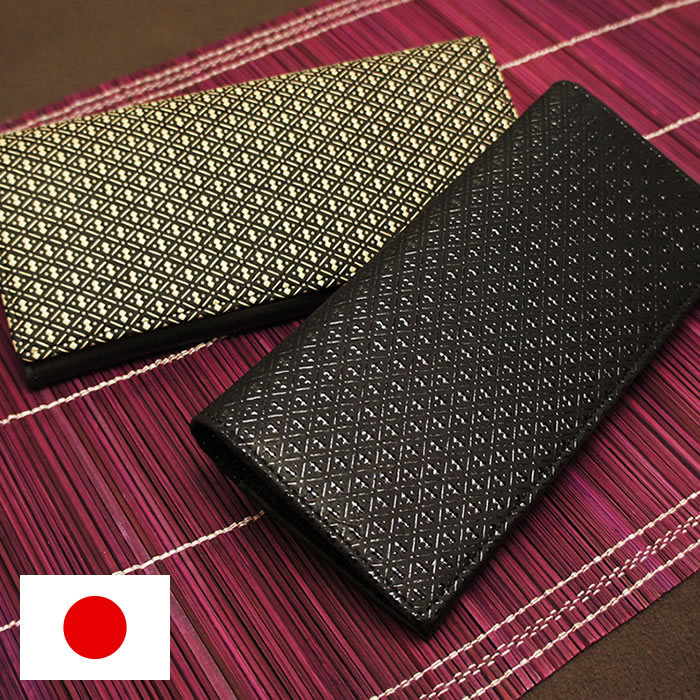 財布 メンズ 長財布 本革 日本製 ひょうたん柄 印伝 伝統工芸 和風 和柄 薄い 古都印伝 サイフ 長サイフ クリスマス