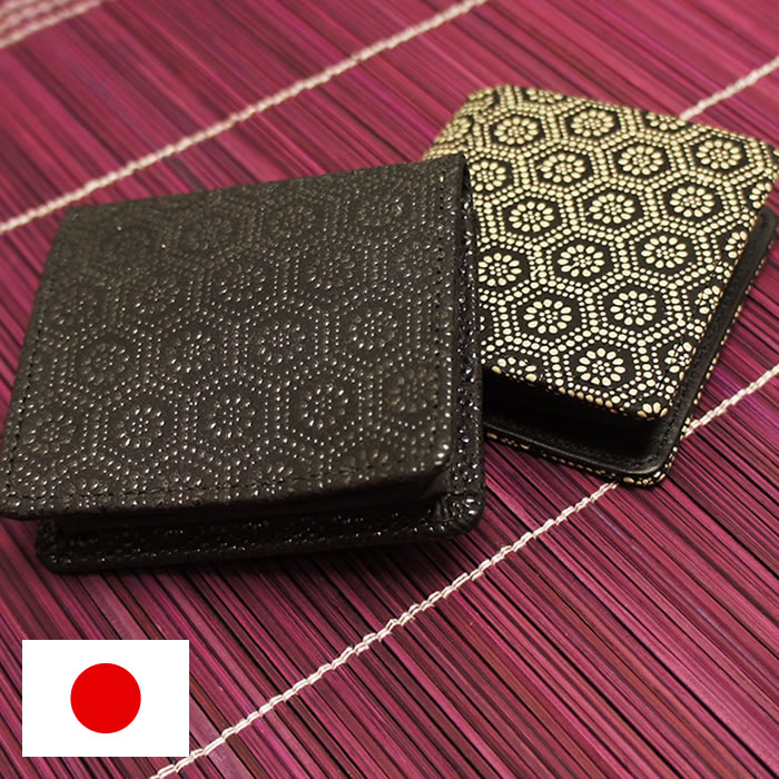 コインケース 亀甲柄 小銭入れ メンズ ボックスコインケース 本革 日本製 印伝 財布 和柄 クリスマス