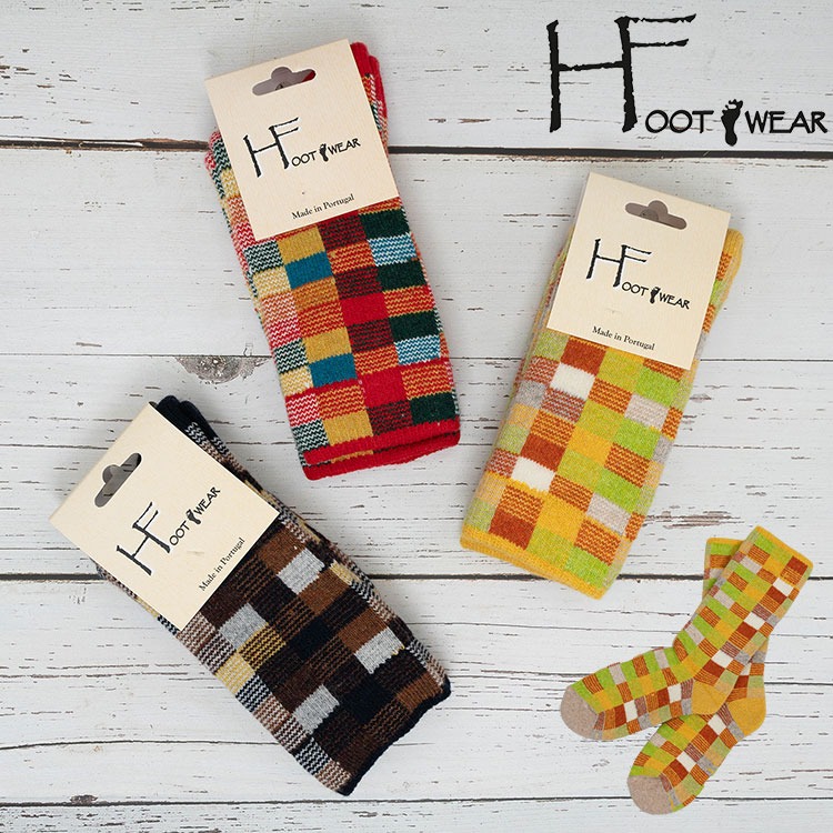 あたたかい 靴下 H FOOTWEAR 正規品 エイチフットウェア ALREQUIN アルルカン ウール混ソックス ウール ソックス チクチク軽減 ポルトガル製 暖かい あったかい レディース 防寒 厚手 冷え性 おしゃれ かわいい 【ゆうパケットなら送料無料】