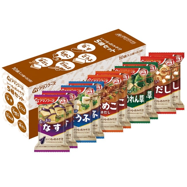 ケース販売！120食アマノフーズ いつものおみそ汁5種セット10食C ×12 フリーズドライ味噌汁 お味噌汁 バラエティ 詰め合わせ 即席 インスタント まとめ買い ノベルティ 業務用  [am]