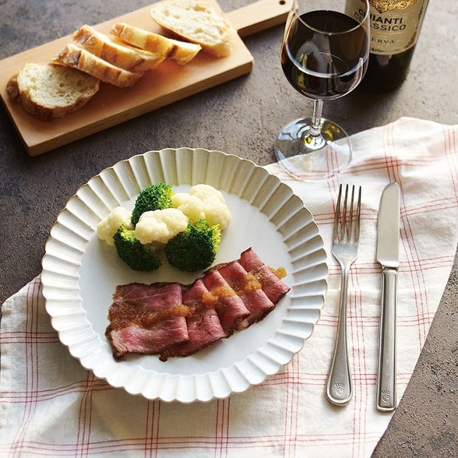 STUDIO M' スタジオエム バルバリ メインプレート barbarie 25 round plate 3色 食器 陶器 花びら型 取り皿 食洗器 電子レンジ対応 北欧 ナチュラル おしゃれ 日本製 スタジオM'