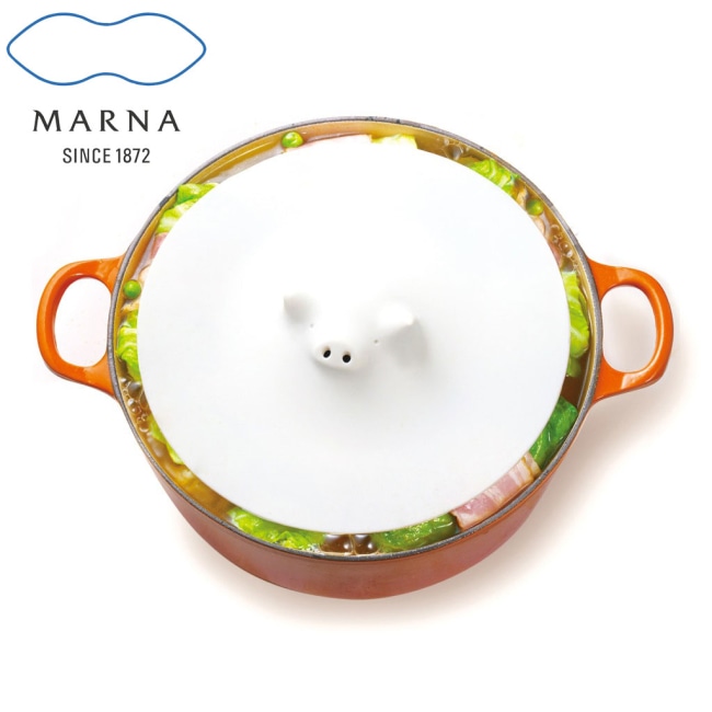 マーナ MARNA ブタの落としぶた 大 21.5cm 食洗器対応 電子レンジ対応 煮物 煮込み料理 シリコン ラップ 蓋 おしゃれk900