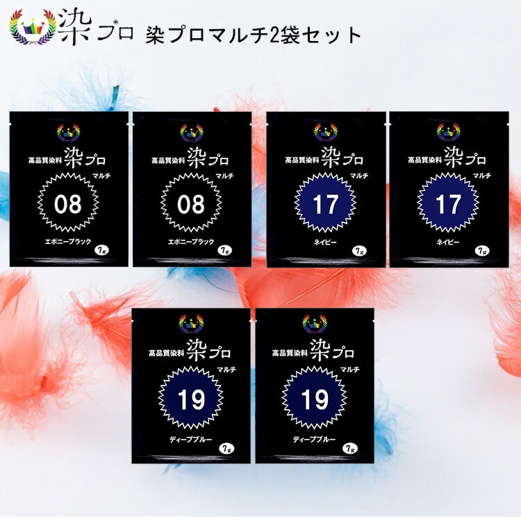 染料 染プロ マルチ 7gパック 2袋セット 染プロ セット 染色 綿 麻 レーヨン 天然繊維 毛 絹 化学繊維 帽子 色あせ マルチ染料 簡単 安全 タイダイ染め スニーカー染め 染め粉 エボニーブラック【ゆうパケット送料無料】