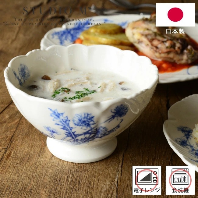 ボウル STUDIO M' スタジオエム ラペ カフェオレ ボウル La paix 日本製 洋食器 ボール 鉢 うつわ スープ サラダ ヨーグルト オートミール デザート カフェ cafe ホワイト 白 磁器 電子レンジ対応 食洗器対応 studio m' 183183