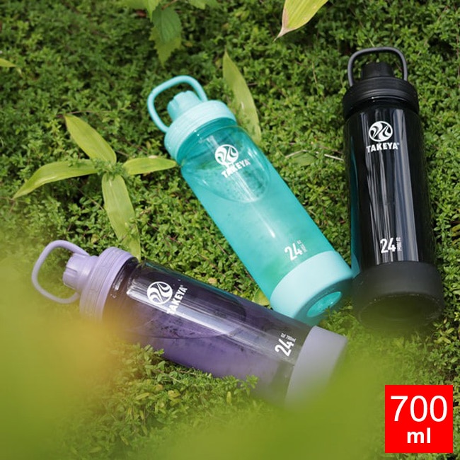 水筒 デュラブルボトル TAKEYA タケヤ クリアボトル 700ml スポーツ キャリーハンドル プラボトル おしゃれ 常温 スポーツドリンク シリコーンバンパー 直飲み アウトドア かわいい ボトル 軽量 持ち運び