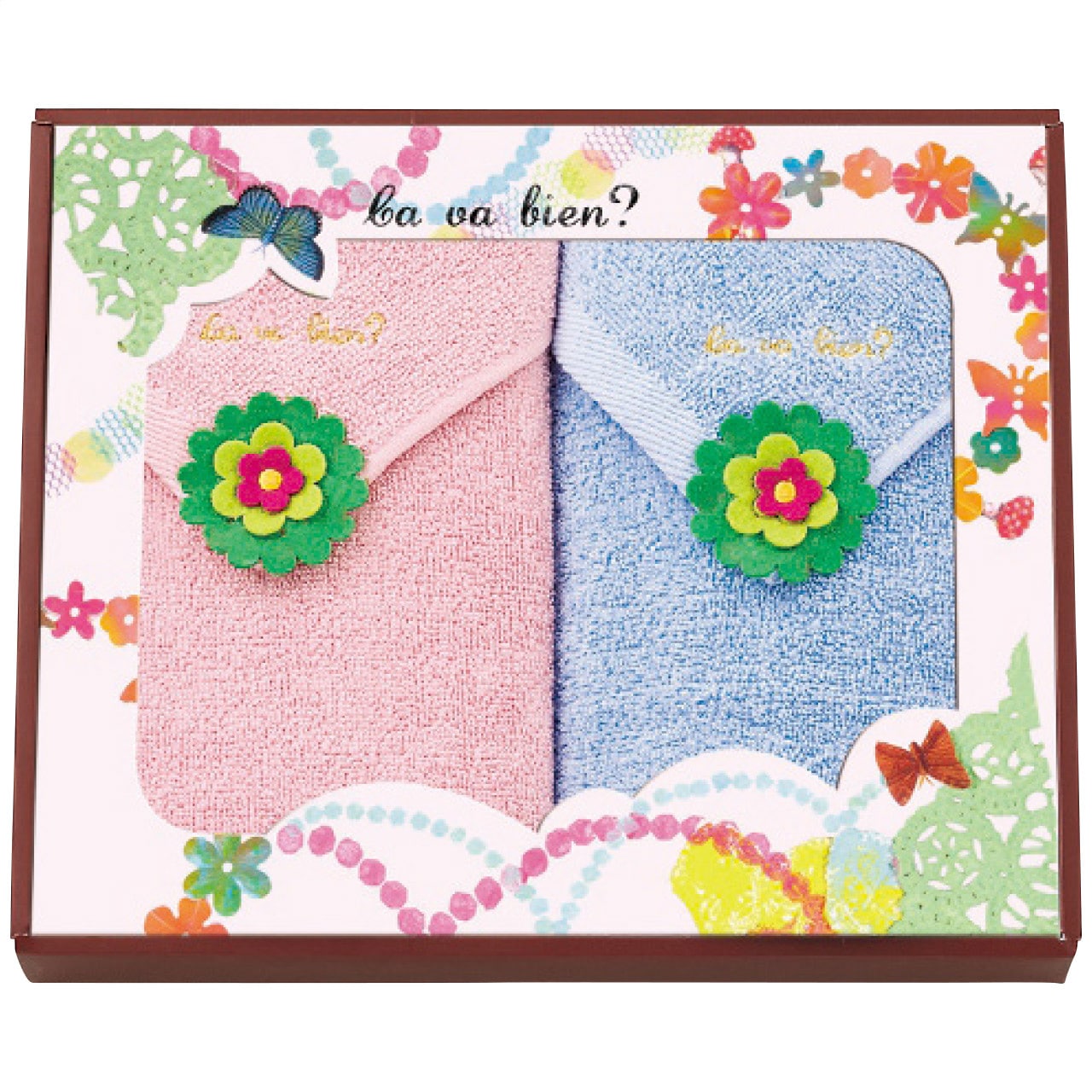 フェイスタオル2枚セット サ・ヴァ・ビアン ギフト プレゼント 贈り物 贈呈 ご褒美 【代引不可】