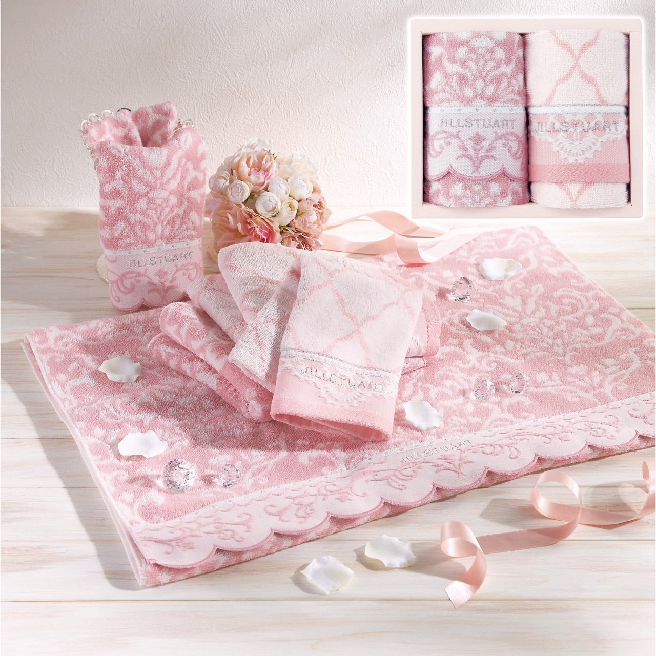 ウォッシュタオル 2枚セット ジルスチュアート ギフト プレゼント 贈り物 贈呈 ご褒美 【代引不可】